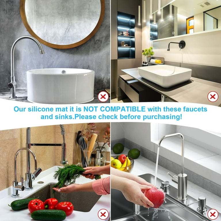 Kitchen Faucet Absorbent Mat Tools Sink Splash Guard Silicone Faucets  Splash Catcher Countertop Protector For Bathroom Gadgets From  Wholesalefactory, $2.76