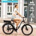 thumbnail image 4 of ANCHEER 500W Electric Bike for Adults, 48V 10.4AH EBike, 3.5H Fast-Charge Removable Battery, 26" Commuter Electric Bicycles with 7-Speed, LCD Digital Display, Suspension Fork, Cruise Control UL2849, 4 of 12