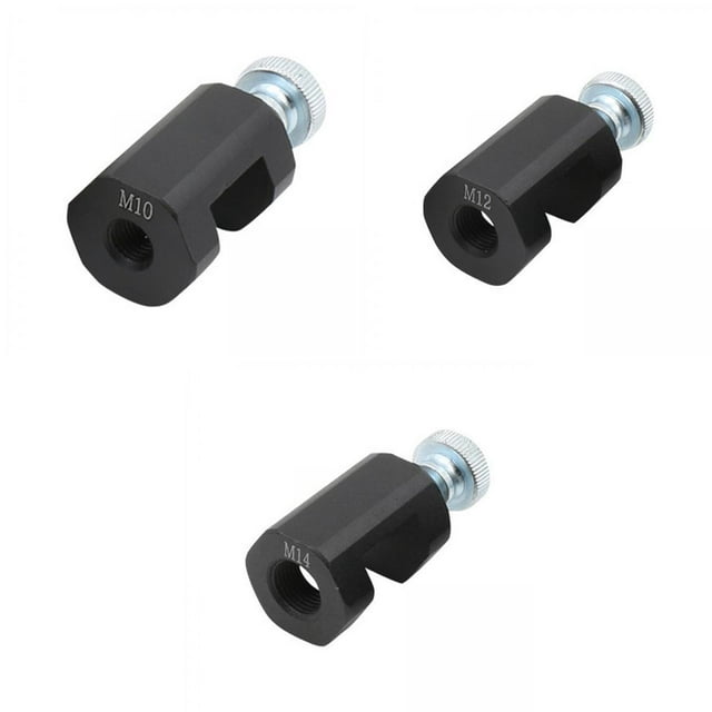 de 3 Pinzas de Bujía de Motor para Reparación, Roscadas, Resistentes, Compactas, Negras