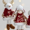 thumbnail image 2 of Regalos de Año Nuevo para niños, adornos navideños para árbol de Navidad, colgante de muñecas, Ángel, Papá Noel, muñeco de nieve, alce, 2024（GJ173-Khaki, 2 of 5