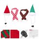 thumbnail image 5 of KAKOWELY 4 juegos de disfraces navideños de animales pequeños, estilo navideño, gorro y bufanda de conejillo de indias., 5 of 5