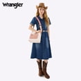 thumbnail image 6 of Wrangler Western Women Crossbody Bucket Purse Large Leather Shoulder Bag with Adjustable Strap, White, 6 of 7
