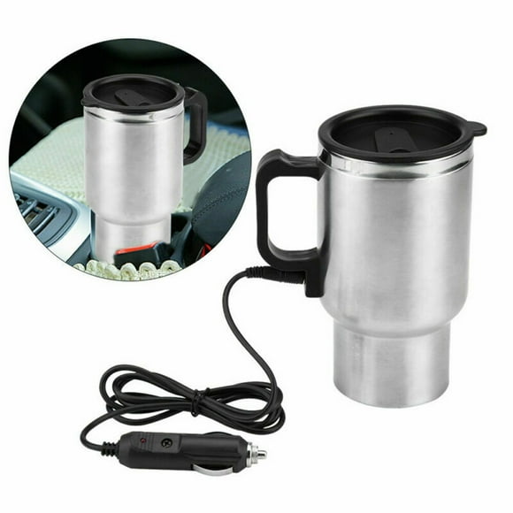 450ml Car Electric Water Heater Mug 12V Stainless Steel Camping Travel Heated Water Coffee Milk Kettle Cup