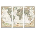 thumbnail image 1 of 3 Panel - Personalized Canvas Executive World Travel Map with pins- Extra Large Wall Map, 1 of 4