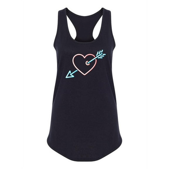Heart With Arrow Bright Colors Tank Women -Image by Shutterstock, Female x-Small