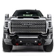thumbnail image 3 of Vijay Compatible with 2020-2021-2022-2023 Sierra 2500HD/3500HD Front Bumper Textured Black Steel with Lights and D-rings, 3 of 8