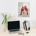 thumbnail image 6 of WFSposter Red Cardinal Canvas Wall Art Cardinal Bird Standing on a Branch Picture Prints Winter Animal Painting Christmas Wall Decor Artwork Framed Grey,12x18", 6 of 6