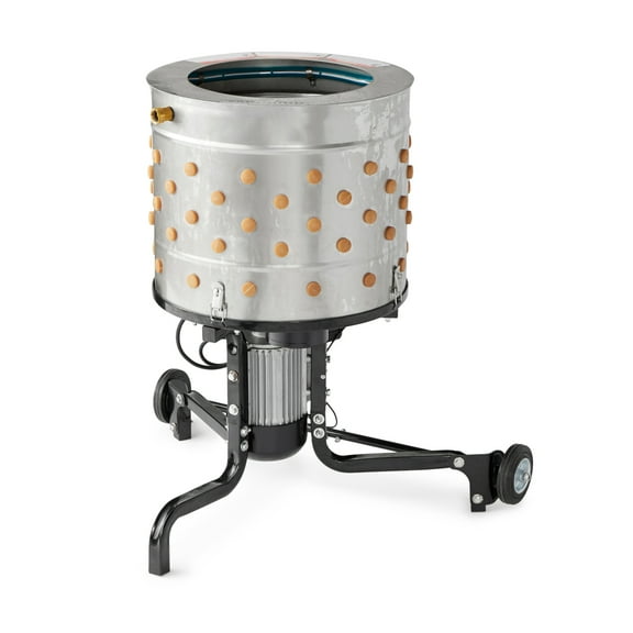 Yardbird Chicken Plucker, Stainless Steel, 1.5 HP Motor, 20-inch Drum, 110 Natural Soft Fingers