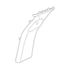 Genuine OE Jaguar Upper Center Pillar Trim - C2D15006PVJ