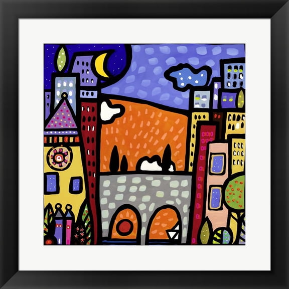 Il Ponte del Paese by Wallas, Framed Wall Art, 19.5W x 19.5H