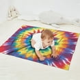 thumbnail image 2 of Colorful Rainbow Tie Dye Spiral Pattern Blanket,Comfortable Soft Flannel Throw Blanket,All Season,Warm Lightweight Blankets for Sofa Bed Couch Living Room Chair,30"x40", 2 of 4
