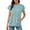 Blue, variant on Women's 2026 Short Sleeve Sweatshirt with Pocket, Casual Loose Fit Summer Tops for Work, Travel & Daily Wear Blue XL