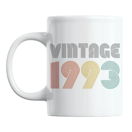 

Vintage 1993 Year of Birth or Birthday White Ceramic Coffee & Tea Mug (11oz)