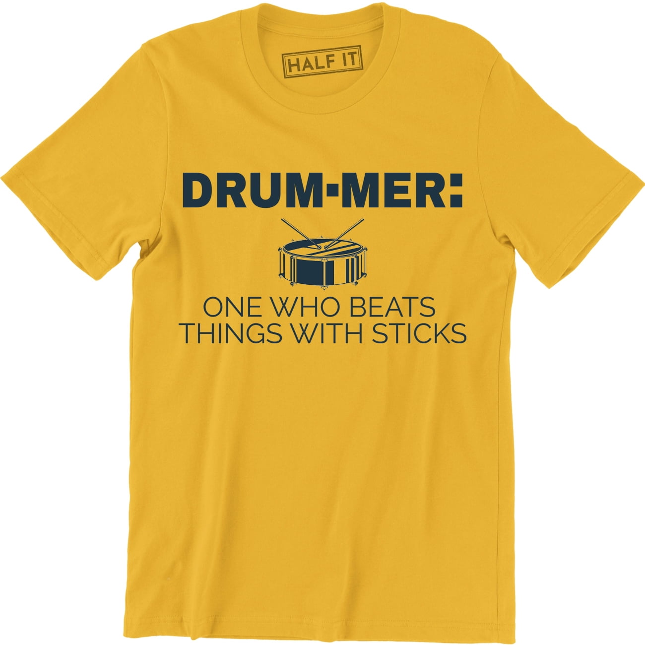 Drummer One Who Beats Things Funny Band Music Holiday Gift Men's T