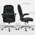 thumbnail image 3 of HOMCOM Chaise de Bureau, Chaise de Bureau pour Ordinateur avec Accoudoirs Rabattables, Noir, 3 of 10