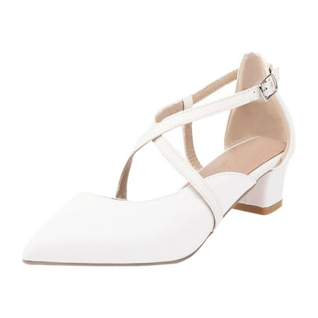 

Dressy Sandals Women Wedge Womens Dress Sandals Size 6 1/2 Women s Foreign Trade Large Spring New PU Leather Buckle Low Heel Hollow Back Sandals