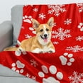 thumbnail image 5 of Dog Paw Print Throw Blanket Plush Dog Paw Throw Blanket Rustic Dog Paw Soft Blankets and Throws for Bed Sofa Couch Camping Travel, 5 of 6
