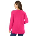 thumbnail image 3 of Woman Within Plus Size Cable Knit V-Neck Pullover Sweater, 3 of 6