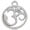 Clear, variant on Silver-tone Om in Circle with Pink Crystal - Silver-tone Clip on Charm with Mini Year 2025