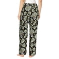 thumbnail image 3 of Haiem Skull with Dollar Women's Pajama Pants Ultra Lightweight Pjs Bottoms Sleepwear Bottom Pants With Pocket Drawstring-Small, 3 of 9
