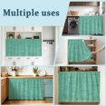 thumbnail image 6 of Vintage Turquoise Cabinet Dishwasher Hidden Curtains, Privacy Closet Door Curtain, Modern Farmhouse Textured Rustic Adhesive Dust Proof Under Sink Skirt for Bathroom Kitchen 35"x35", 6 of 8