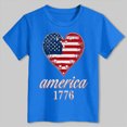 thumbnail image 2 of TOWED22 American Flag Holiday Tops for Girls 4th of July Patriotic Shirts Tee T-Shirts Soft Cotton Comfort(Blue,3-4 Y), 2 of 5