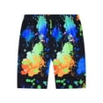 thumbnail image 3 of QEFJNO 3-12Y Kids Boys Pajamas Set 2 PCS Short Sleeve Top and Shorts Pants for Toddler Boys Tie-dye Scary Face Pjs Summer, 3 of 7