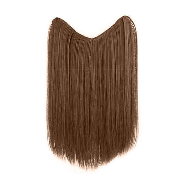 Wig Big Wave Hair Extension Straight Long Clip In Hair Extensions Black Brown High Tempreture Synthe