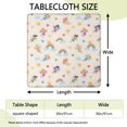 thumbnail image 2 of Pastel Fairy Rainbow Pattern Square Fitted Tablecloth with Elastic Edge,Square Table Cover,Washable Elastic Table Cover for Home Kitchen Party Decor 36"x36", 2 of 6