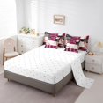 thumbnail image 3 of YST Geometric Circles Swirls Bed in a Bag Twin Modern Pink Purple Black Gray Comforter Set 7 Piece Abstract Geometry Grid Down Comforter Stripes Square Reversible Bedding Set Simple Style, 3 of 5