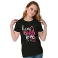 thumbnail image 4 of Hope Faith Love Breast Cancer Support Womens Fitted Plus Size Graphic Tee Brisco Brands 2X, 4 of 5
