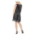 thumbnail image 2 of SLNY Womens Metallic Tiered Shift Dress Black 14, 2 of 4