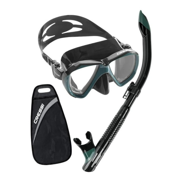 Combo Cressi Adulto Ranger y Tao Negro/Verde