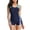 Blue, variant on Womens Boyleg One Piece Swimsuits Bathing Suit with Shorts Competition Racerback Athletic Swimwear Teens Girl