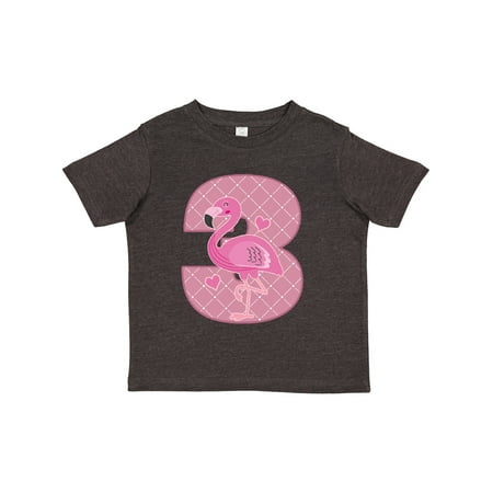 

Inktastic 3rd Birthday Flamingo 3 Year Old Girl Gift Toddler Toddler Girl T-Shirt