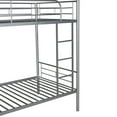 thumbnail image 6 of Bunk Bed Twin over Twin with Ladder, Twin Bunk Beds with 12" Under Bed Storage Space and 11" Full Length Guardrail, Heavy Duty Bunk Beds Twin over Twin for Teens & Adults, Silver, 6 of 8
