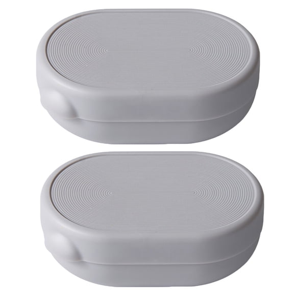 EeaseMX 2 jaboneras portátiles con drenaje, jaboneras impermeables, jaboneras de viaje para baño, color gris