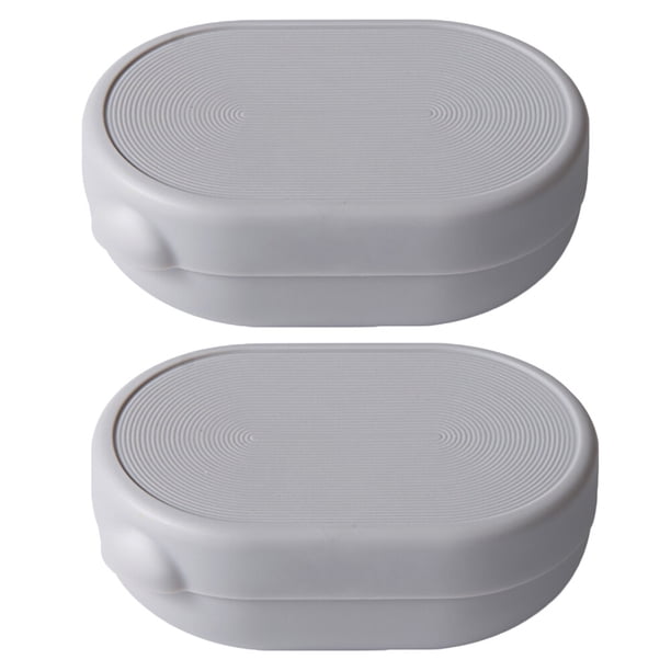 EeaseMX 2 jaboneras portátiles con drenaje, jaboneras impermeables, jaboneras de viaje para baño, color gris