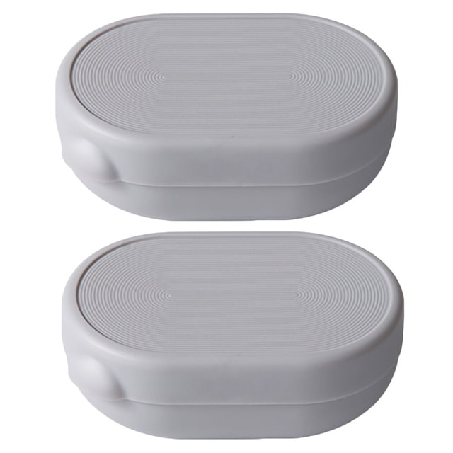 EeaseMX 2 jaboneras portátiles con drenaje, jaboneras impermeables, jaboneras de viaje para baño, color gris