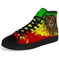 thumbnail image 5 of Aidianart Mens Rasta High Top Shoes High Top Canvas Sneakers Size 5, 5 of 5