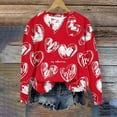 thumbnail image 4 of Valentine Sweatshirts for Women Heart Graphic Oversized Drop Shoulder Pullover Comfy Crewneck Long Sleeve Cute Shirts Casual Travel Outfits, 4 of 7