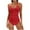 Red, variant on Zpanxa Womens Swimsuits Solid Color One Piece Bathing Suits Push-Up Padded Swimwear Beachwear Green M