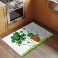 thumbnail image 3 of St. Patrick's Day 2'x3' Washable Rug, Lucky Shamrock Gnomes Flowers Leaves Green Non-Slip Soft Doormat Area Rugs for Entrance Bathroom Bedsides, Carpet for Kitchen Bedroom, Entryway Floor Mat, 3 of 9
