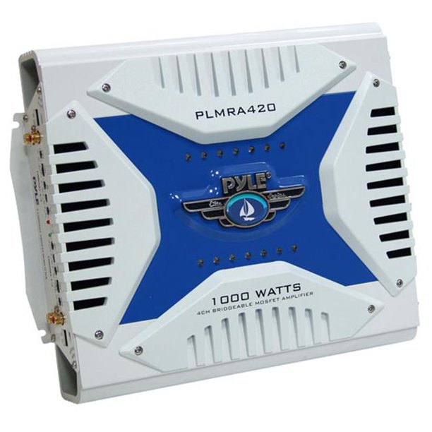 Pyle PLMRA420 Waterproof 1000 W 4 Channel Marine Power Audio Mosfet