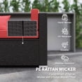 thumbnail image 3 of Ensemble Sectionnel en Osier pour Patio de 7 Pcs - Sofa d'Extérieur Rouge Vin avec Table Basse, Rotin PE Résistant aux Intempéries, Parfait pour le Salon Ou les Sièges de Jardin (29,5 Pouces x 29,5 Pouces), 3 of 7