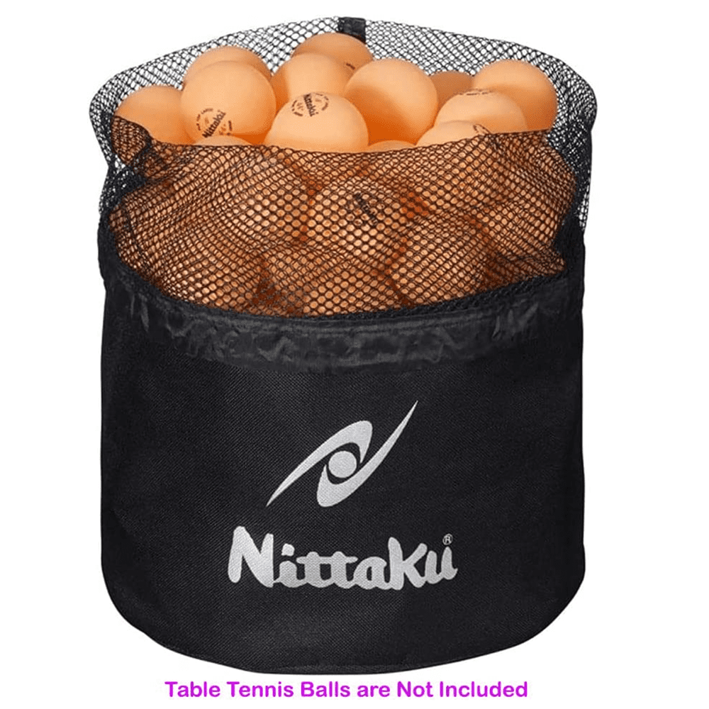 Nittaku Professional Manys Table Tennis Ball Bag, Fits Up to 200 Ping Pong Balls