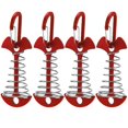 thumbnail image 1 of Estacas para tienda de campaña, aleación de aluminio con hebilla de resorte (rojo), 20 piezas Likrtyny Para estrenar, 1 of 4