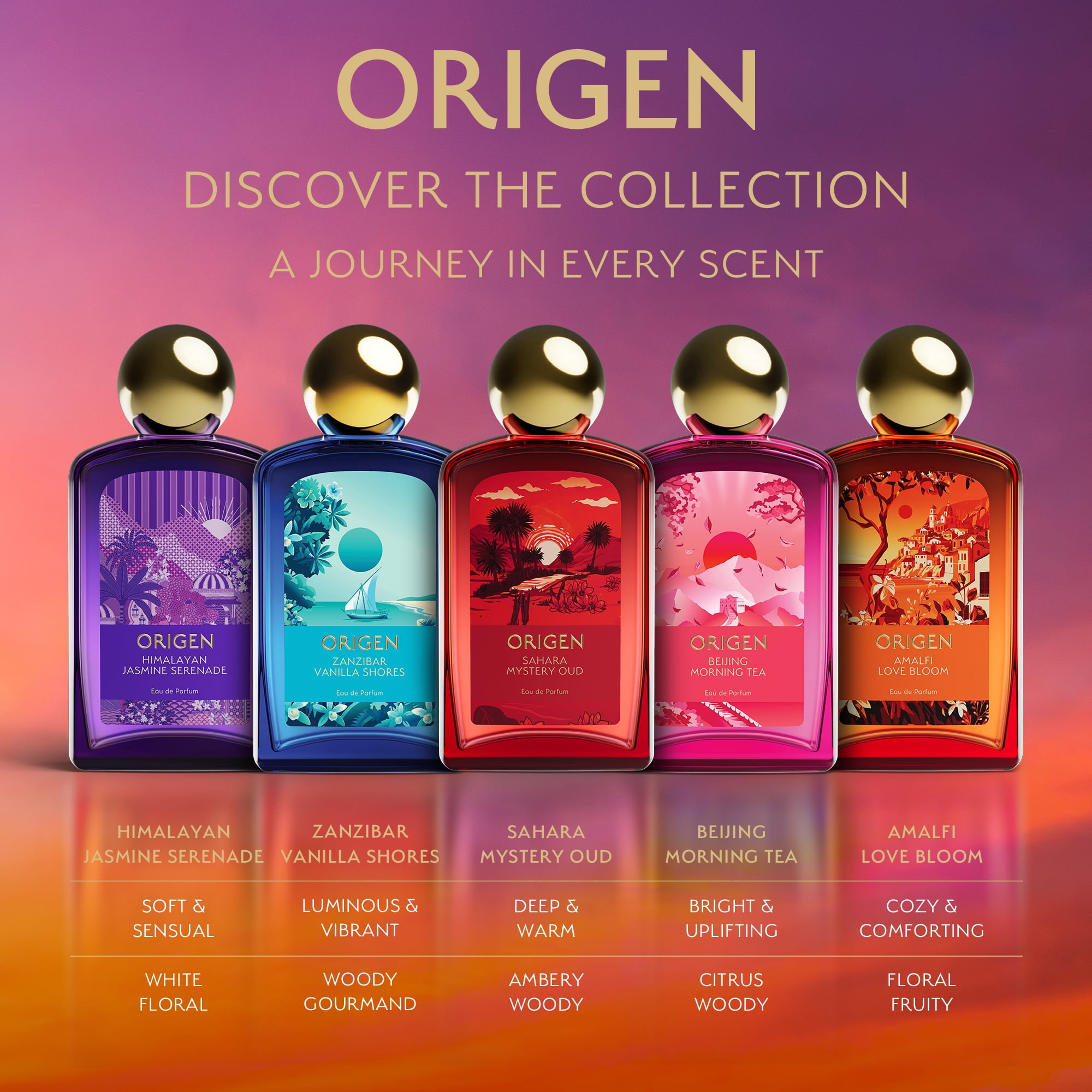 Origen Beijing Morning Tea Eau de Parfum for Women 3.3 fl. oz., Citrus Woody Fragrance