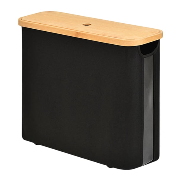 Portarrollos de papel higiénico plegable para baño, dormitorio y armario. Negro