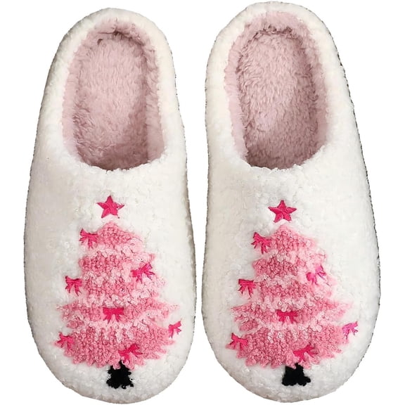 Womens Mens Home Slippers Memory Foam Soft Slip On Anti-slip Fuzzy Outdoor Indoor House Slippers